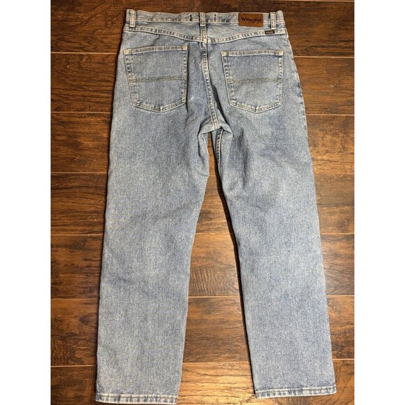 Wrangler Jeans Men’s Regular Fit 33x30 Light Blue Wash - Picture 4 of 11